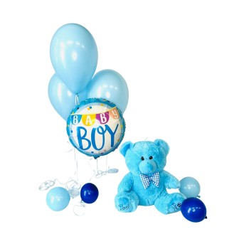 Teddy Bear 35-45εκ και μπαλόνια με ήλιον